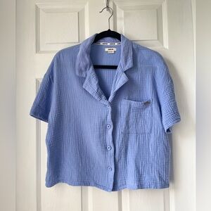 Jason Wu blue Gauze cotton button down shirt size M